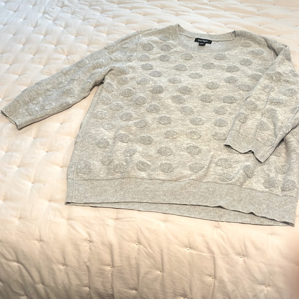 Lord & Taylor light grey sweater